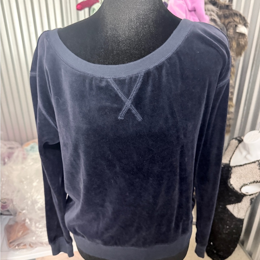 Vintage velvet Juicy Couture Dark Blue Velour top